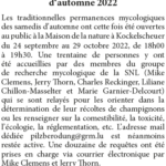 01 - Permanences mycologiques 2022